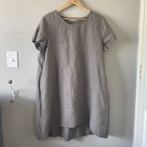 Taupe Only Child linen dress in xl